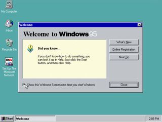 Windows 95 Hoş Geldiniz Ekranı