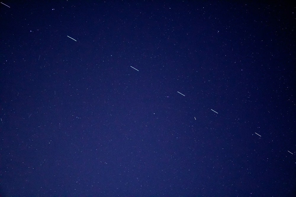 SpaceX Starlink Uydu Treninin Görüntüsü