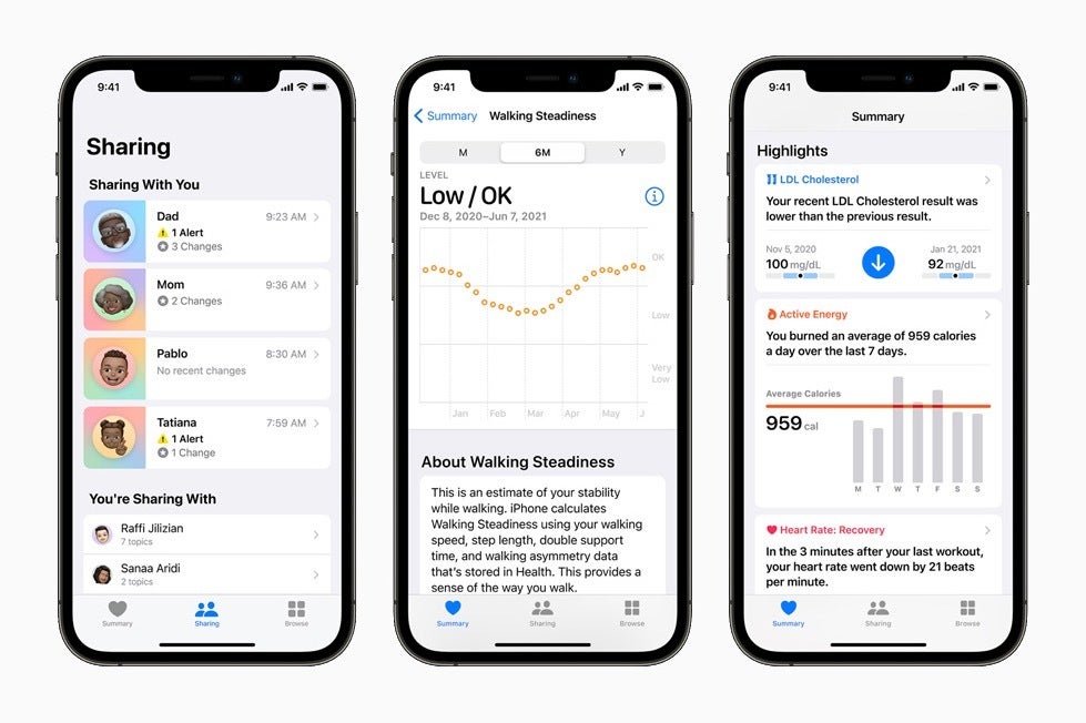 Apple'ın sağlık uygulaması