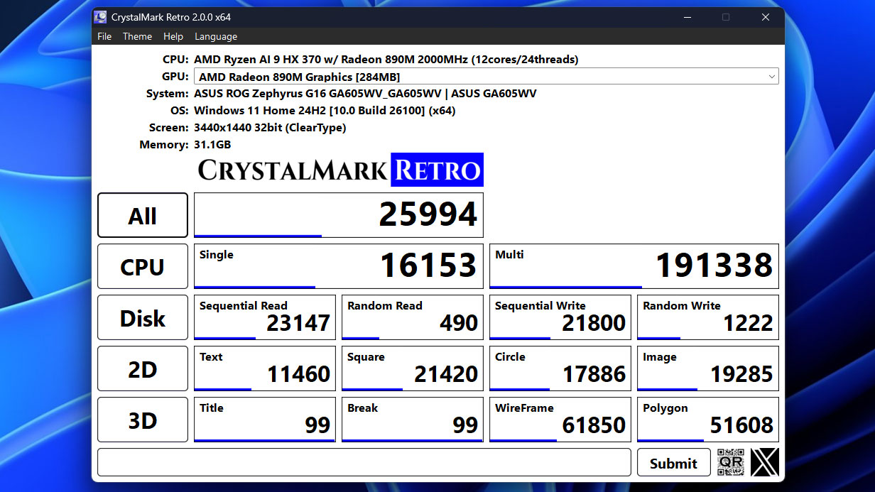 Crystalmark Retro 2.0.0 Eylem