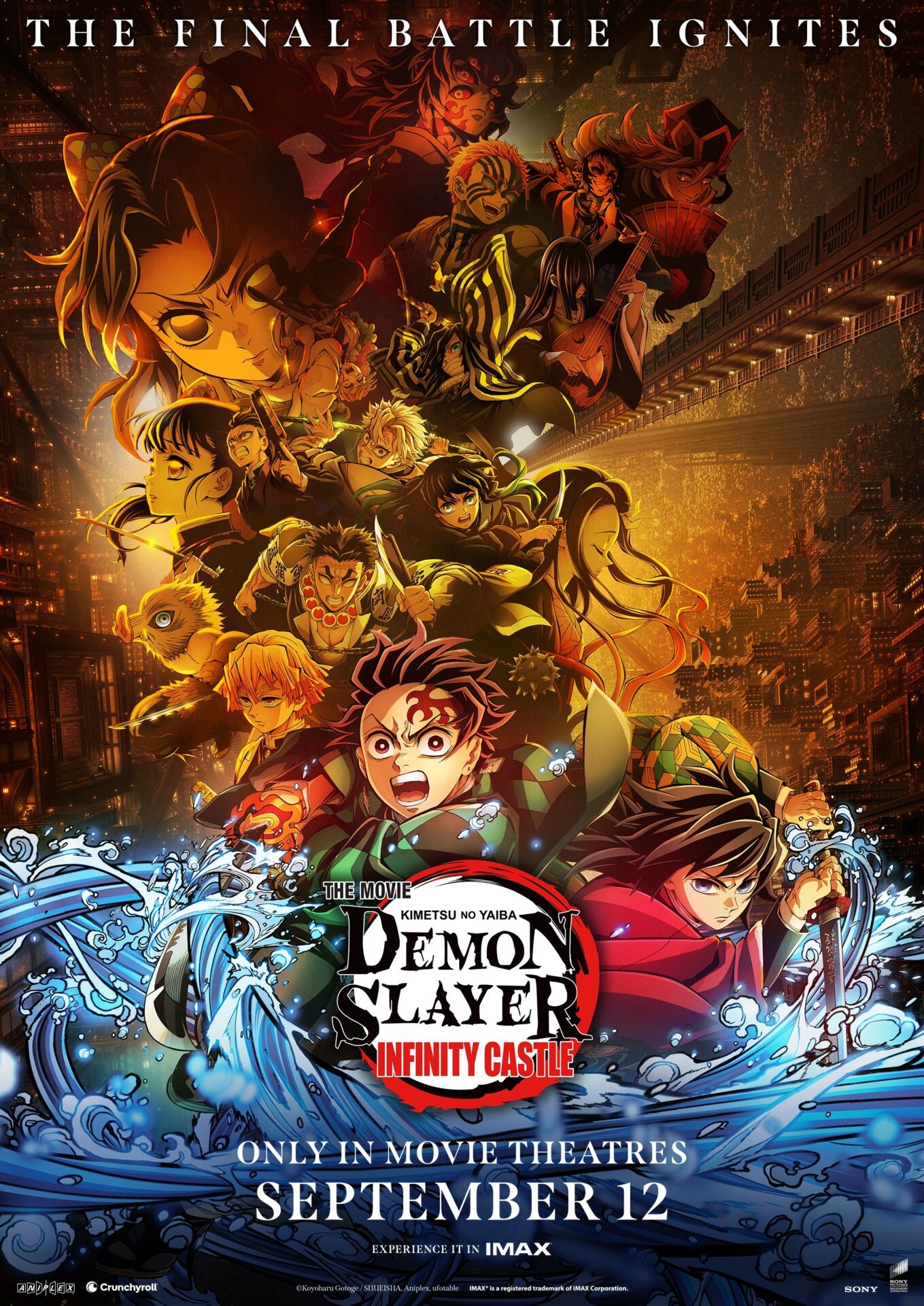 Demon Slayer Kimetsu Hayır Yaiba Infinity Castle Tiyatro Tarih Posteri (ABD)