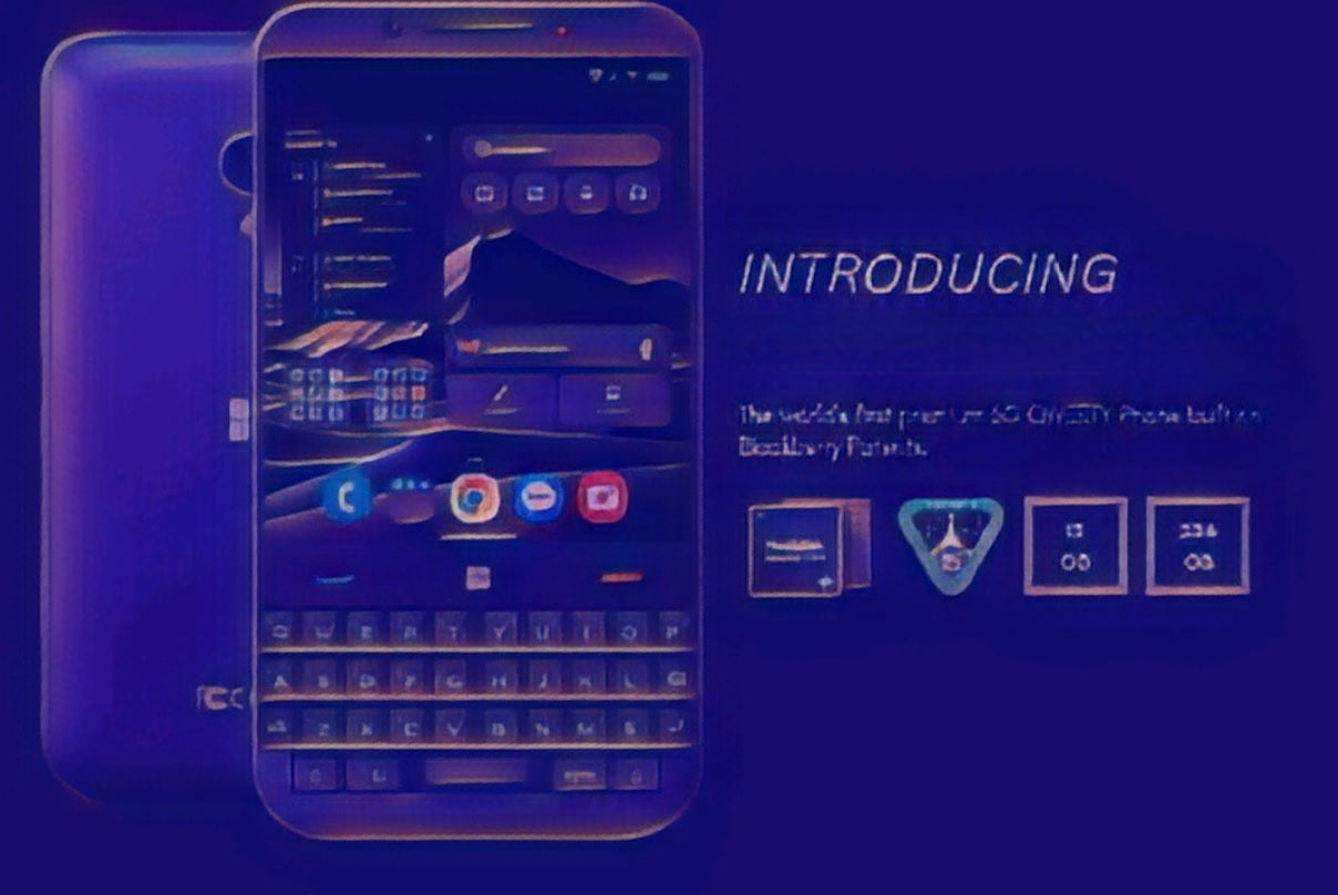 Yeni BlackBerry telefonlarının üretimini finanse etmek için yatırımcılar arayan bir sahadan bir slayt.