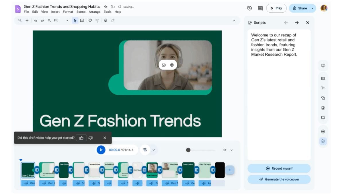 Google Vids AI Seoovers Google Vids AI seslendirmeleri
