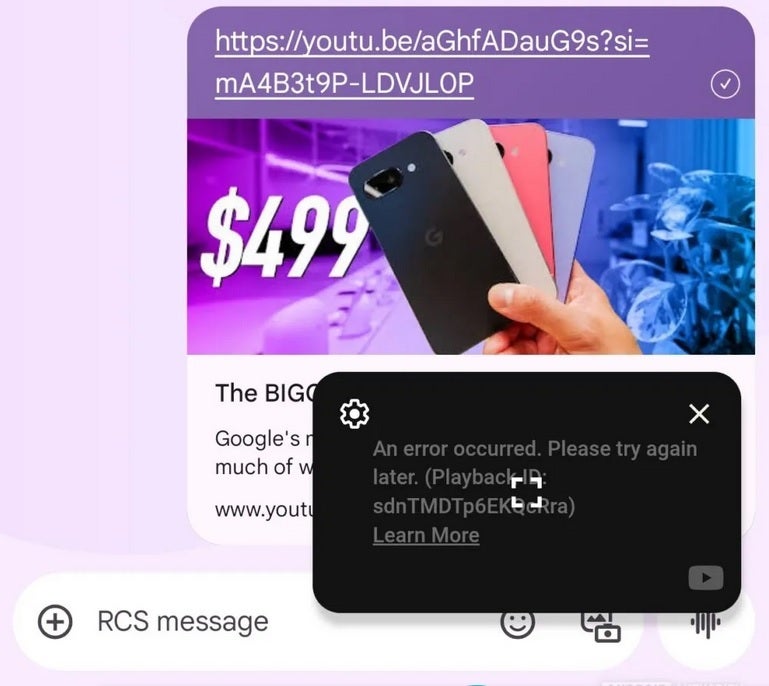 Video oynatıcının döndüğünde nasıl görüneceğine örnek.