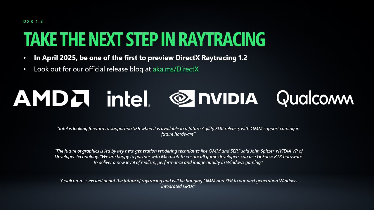 DirectX Raytracing 1.2 Ortak Slayt