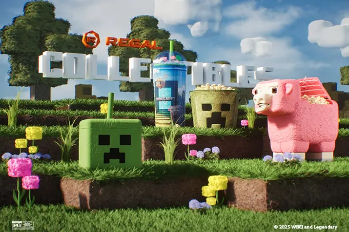 Minecraft Film Koleksiyon Creeper Patlamış Mısır Kovası, Koyun Patlamış Mısır Kovası ve İçecek Konteyneri