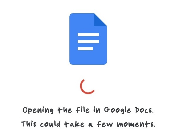 Bir Google Dokümanlar simgesi ve