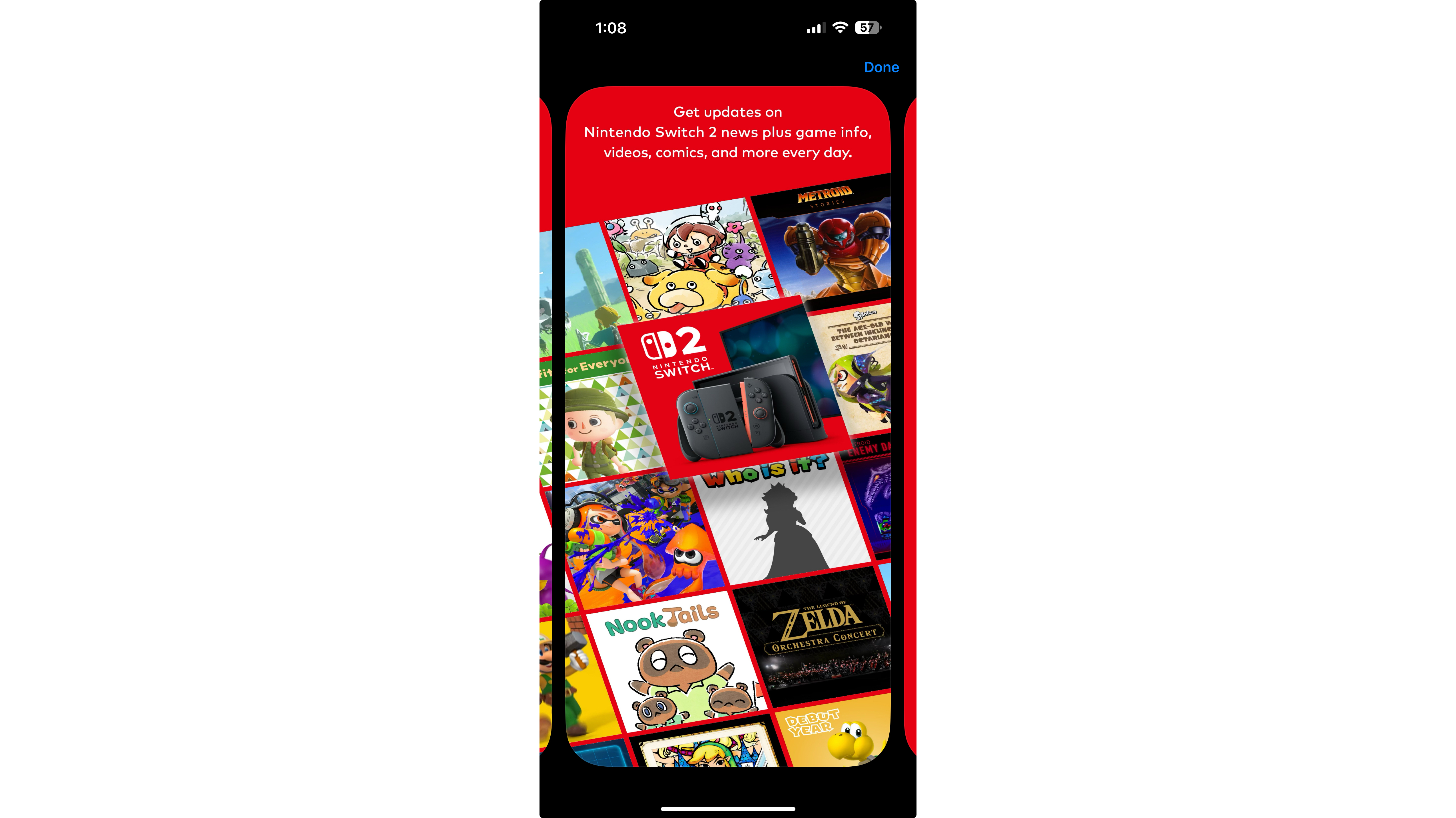 Nintendo Bugün Uygulama Ekran Görüntüsü