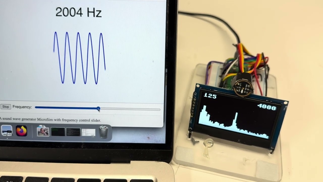 Raspberry Pi Pico 2 - YouTube üzerinde çalışan FFT kullanarak Spectrum Analyzer