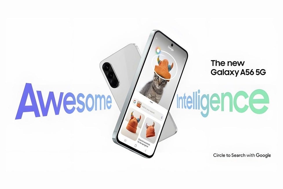 Galaxy A56 5G'nin lansmanını duyuran pazarlama resmi