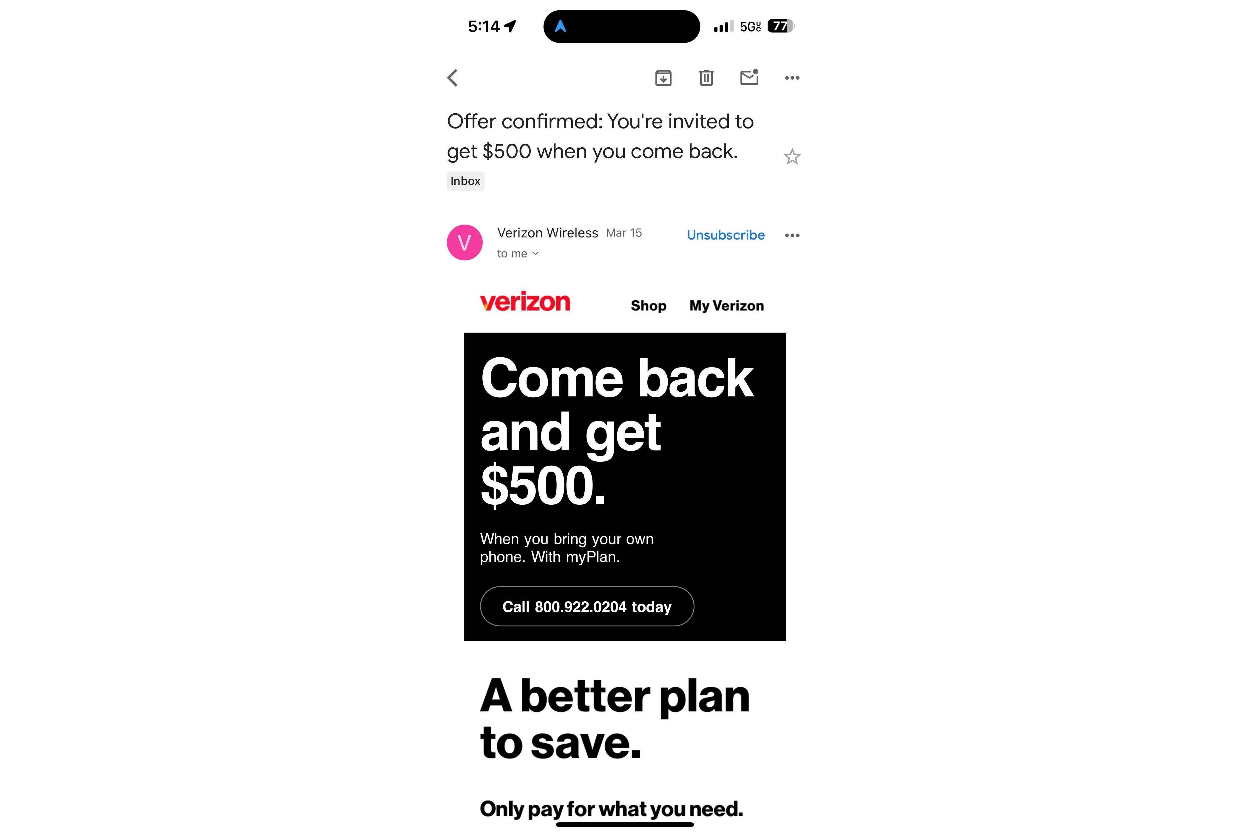 Verizon T-Mobile Switch Teklif