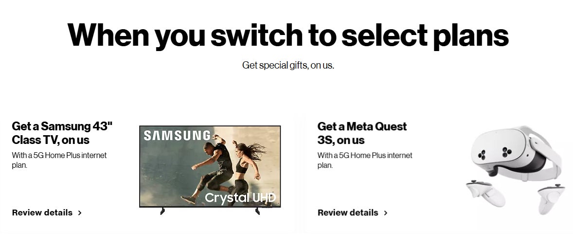 Verizon Home Internet Freebies