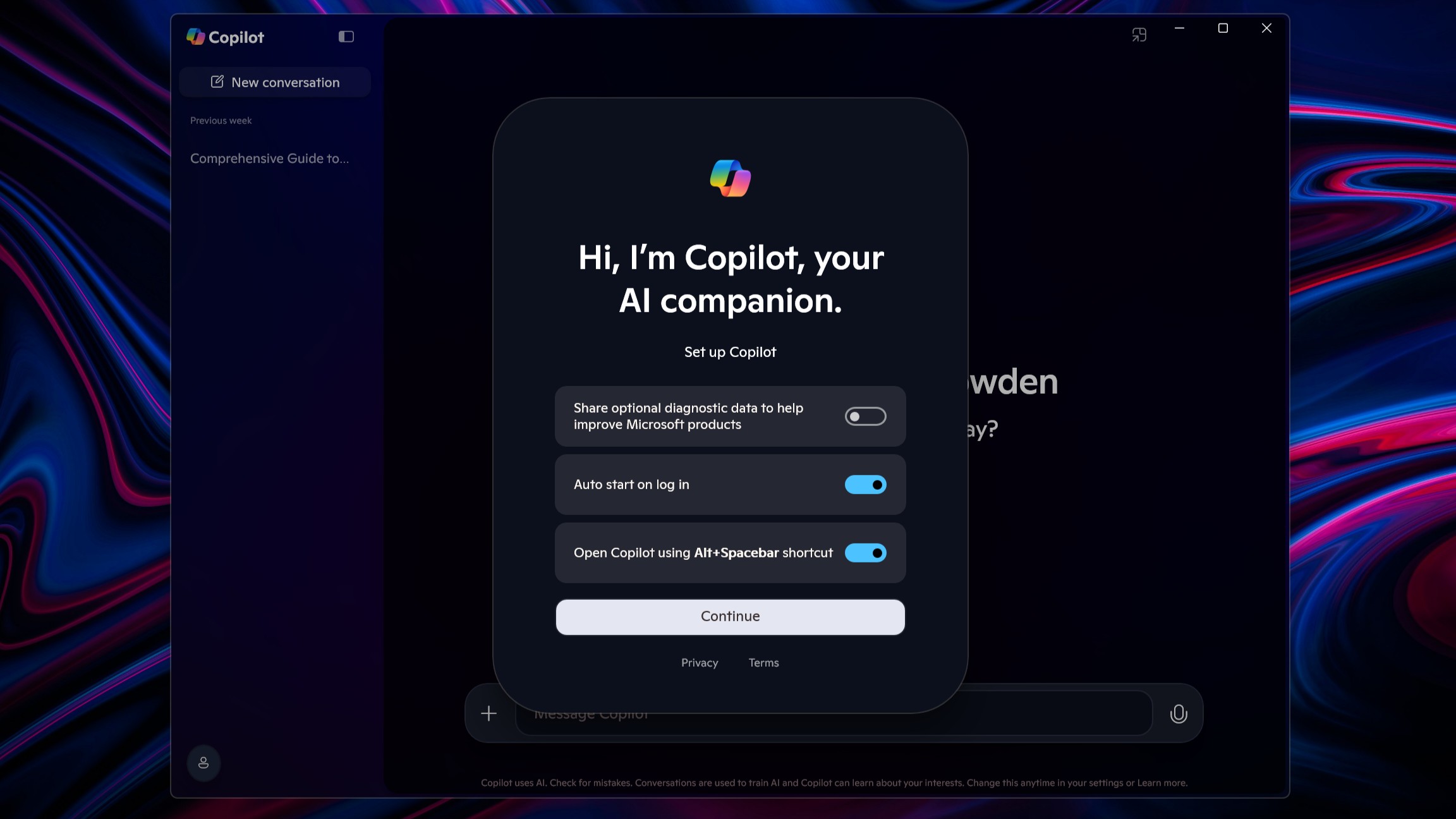 Windows Copilot uygulaması
