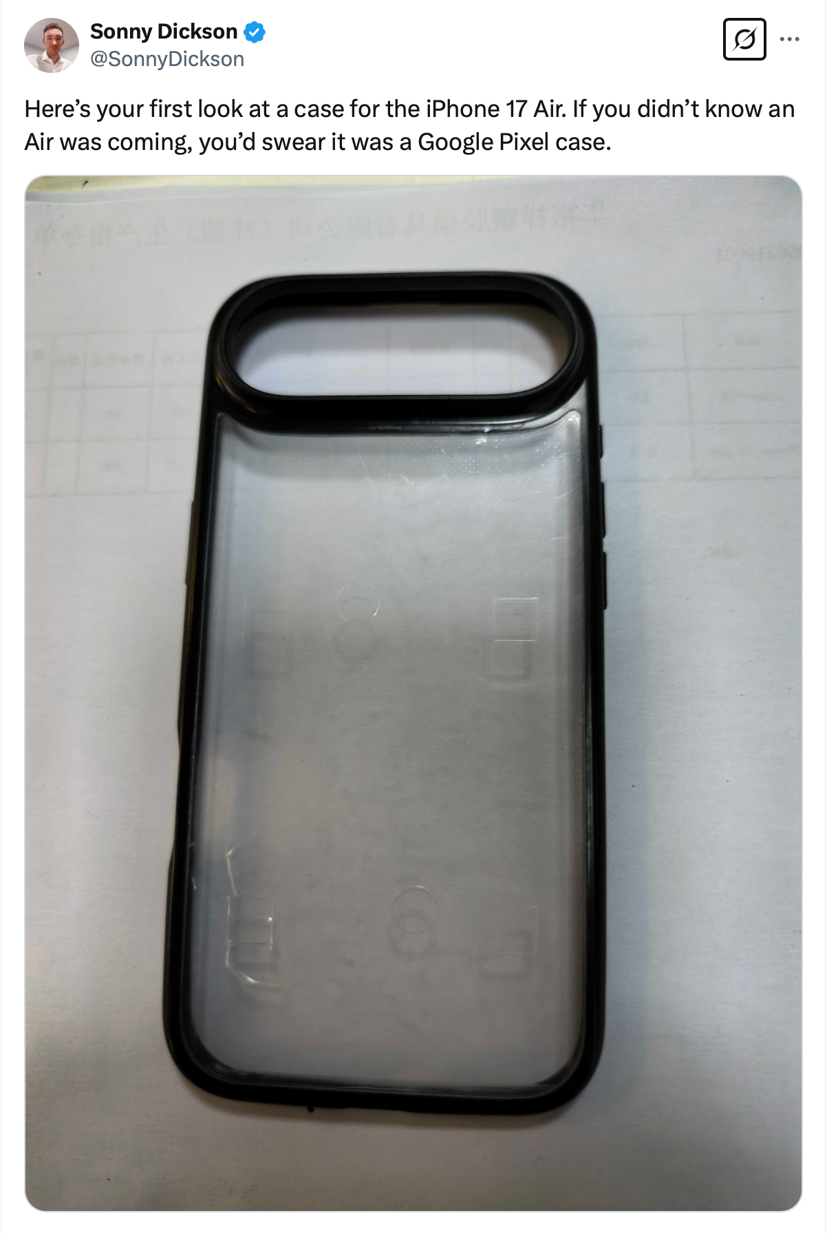 Image Kredisi - Sonny Dickson X - iPhone 17 Air'in Garip Yeni Görünümü Gitmeyebilir - Bu sızdırılmış durum en son kanıttır
