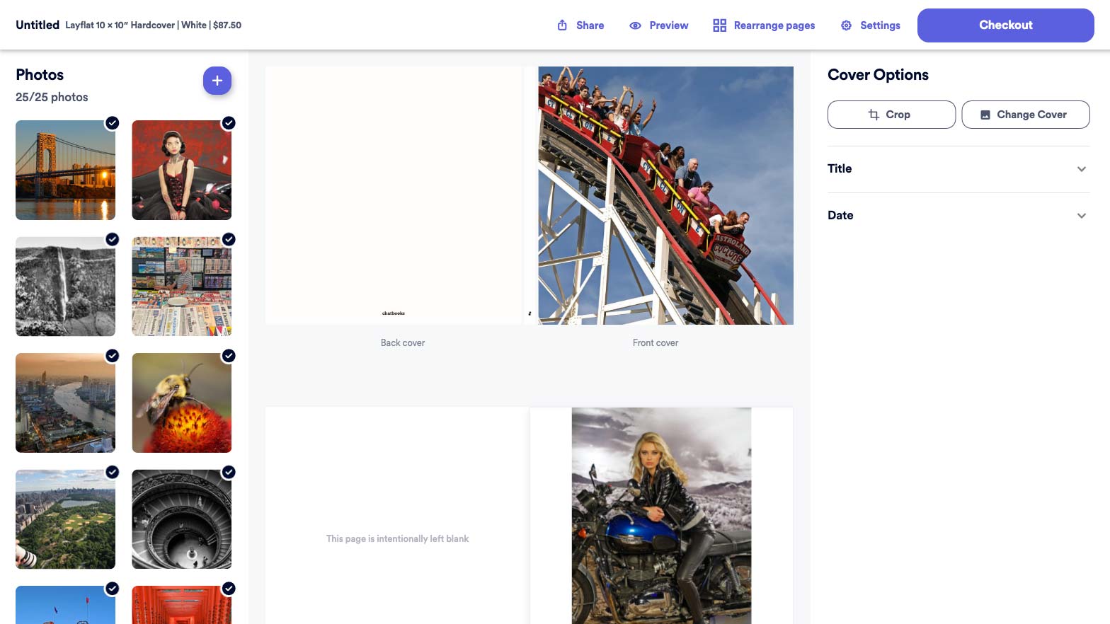 Chatbooks web arayüzünün ekran görüntüsü
