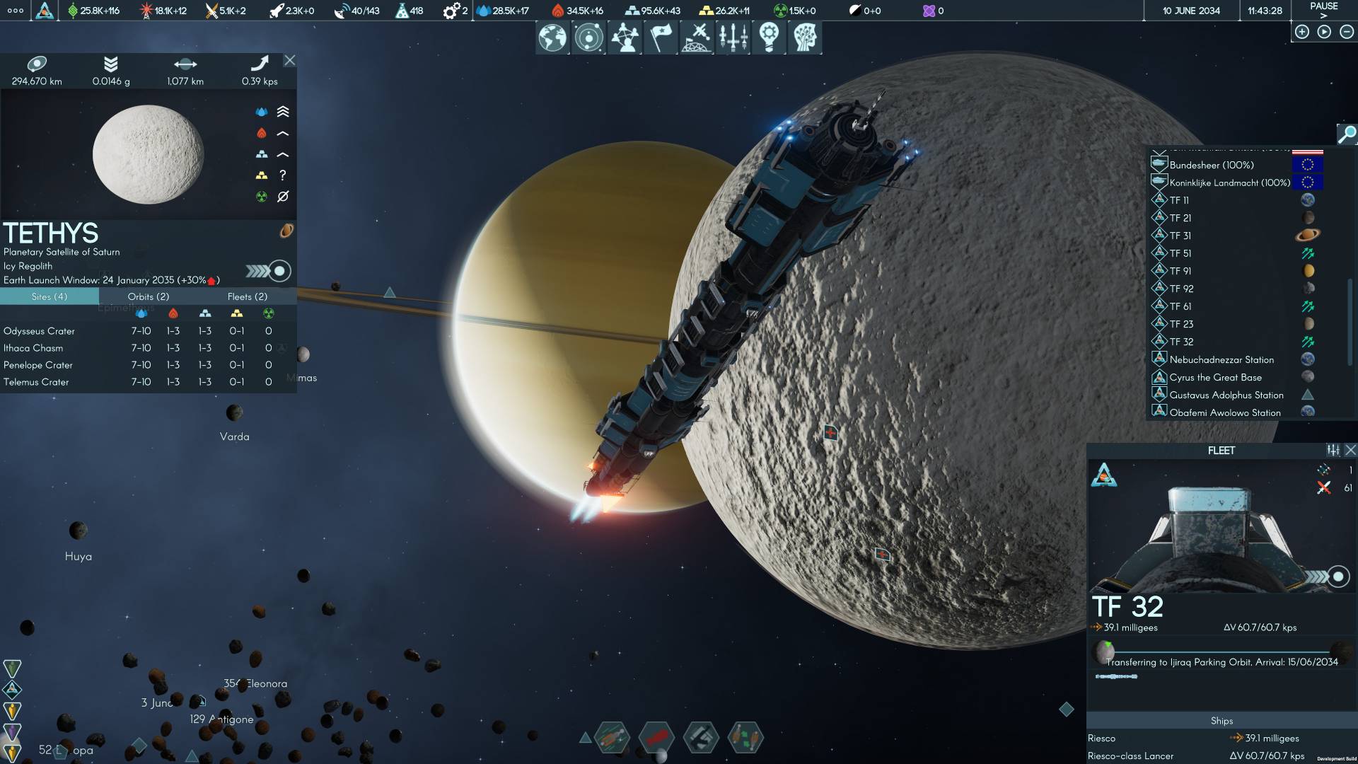 Terra-Invicta-uzay-büyük-strateji-oyun-Xcom-Long-War-Modders-New-Update-Alien-Exofighters Tethys'i geçerek yüzen bir uzay gemisinin görüntüsü