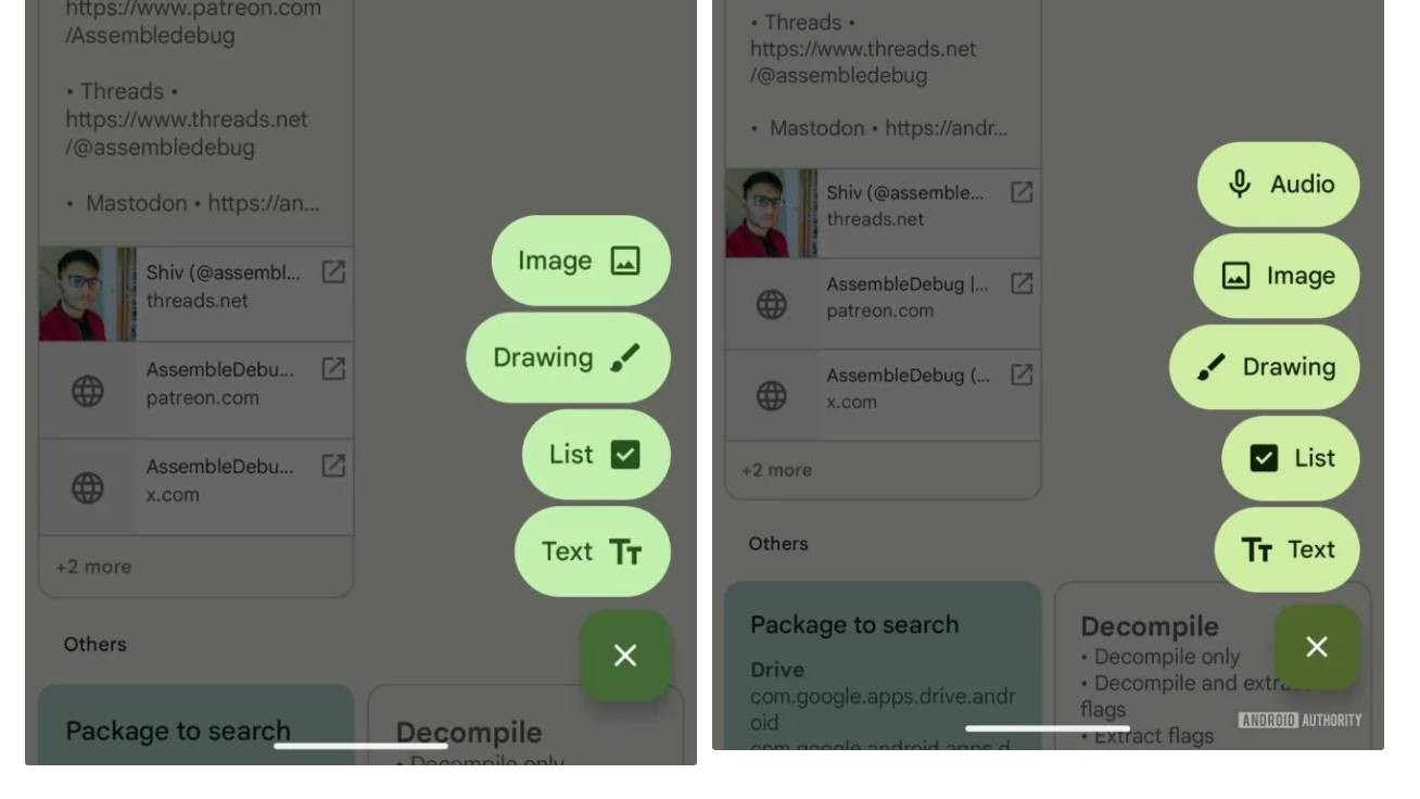 Google Keep'in Arayüzü Yeniden Design'ın ilk görünümlü görüntülerinin bir ekran görüntüsü