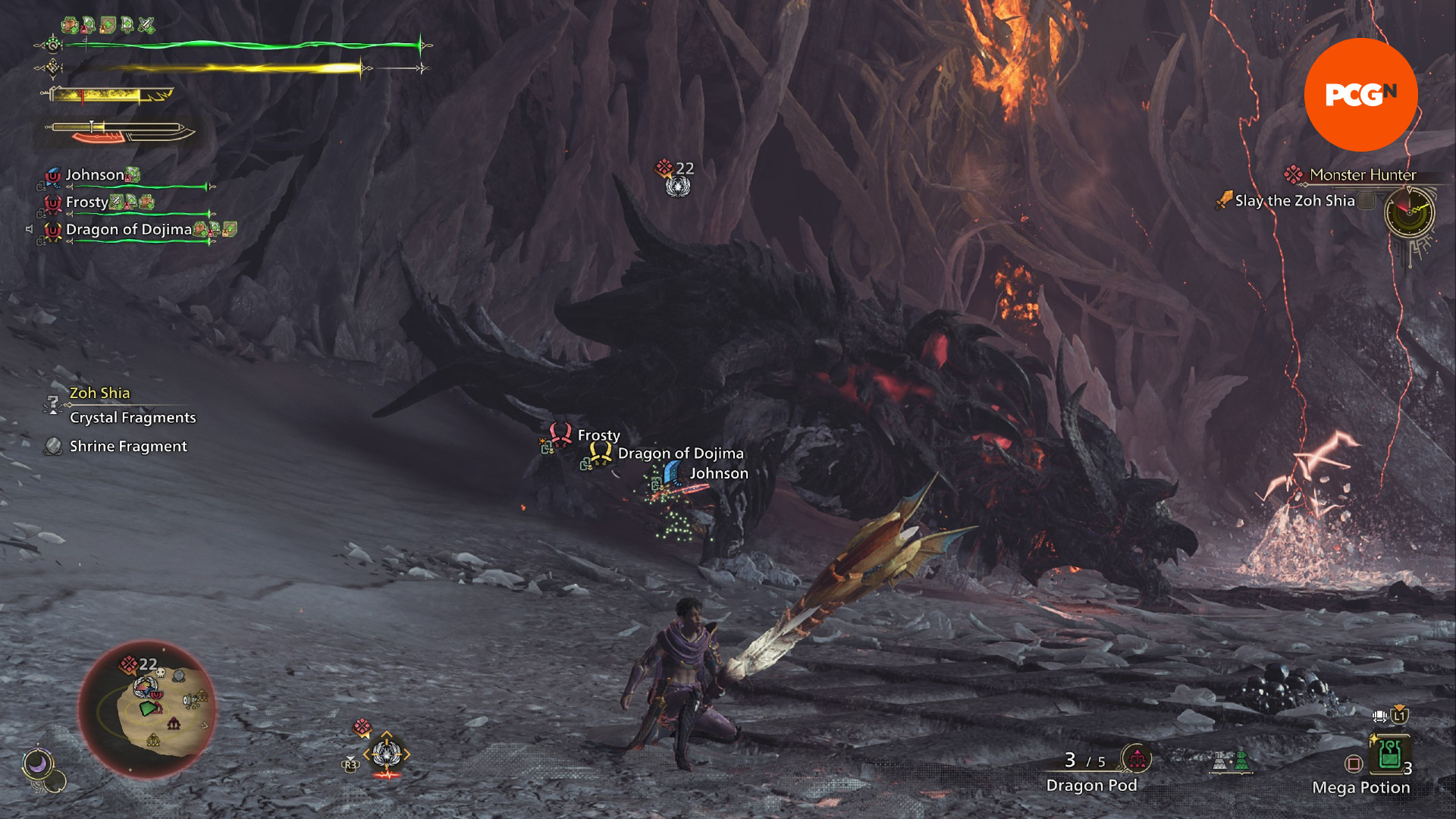Monster-Hunter-Wilds-Title-Update-1-Zoh-Shia-Fight Monster Hunter Wilds Başlık Güncellemesi 1 - Dört oyuncu düşük dereceli Zoh Şii dövüşünü ele geçiriyor.