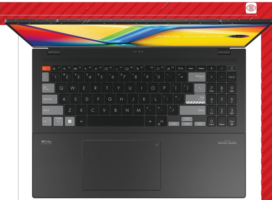 Asus Vivobook Pro 16X üstten görünüm