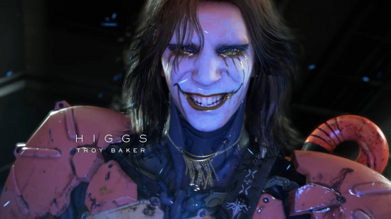 Death Stranding 2 voice actors: a grinning man with long dark hair, with dark make-up on his face