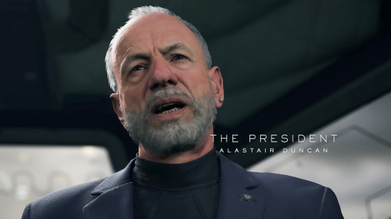 Death Stranding 2 voice actors: an older man with thinning hair and a grey beard