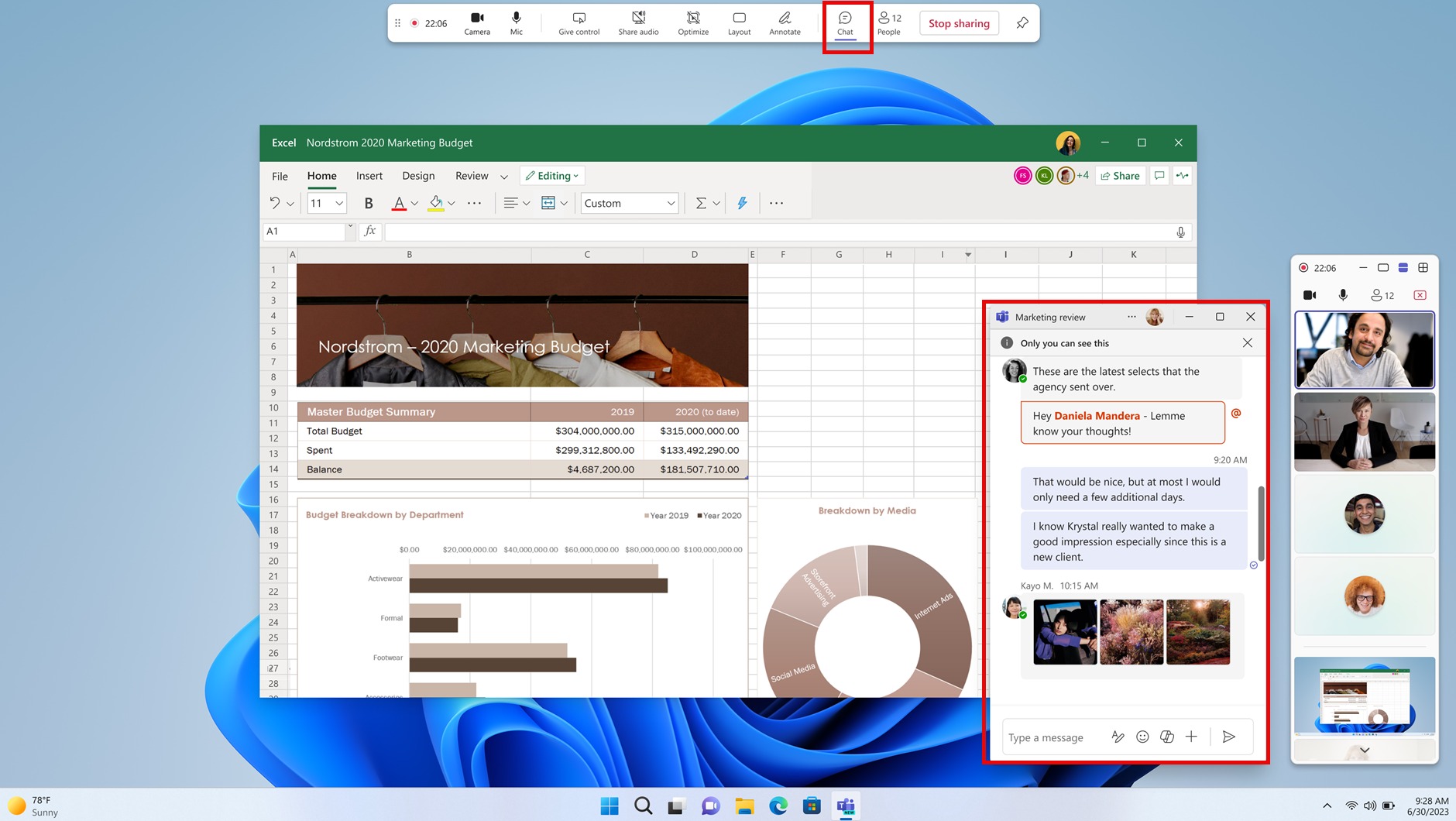 Microsoft Teams Sohbet ile Ekran Paylaşımı