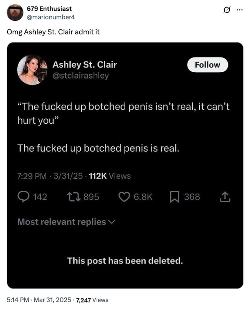 Sahte bir penis ameliyatı hakkında olduğunu iddia eden sahte tweet.