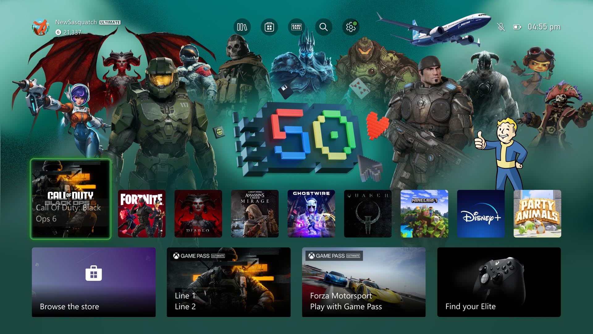 Xbox için Microsoft 50. Yıldönümü Dinamik Arka Plan