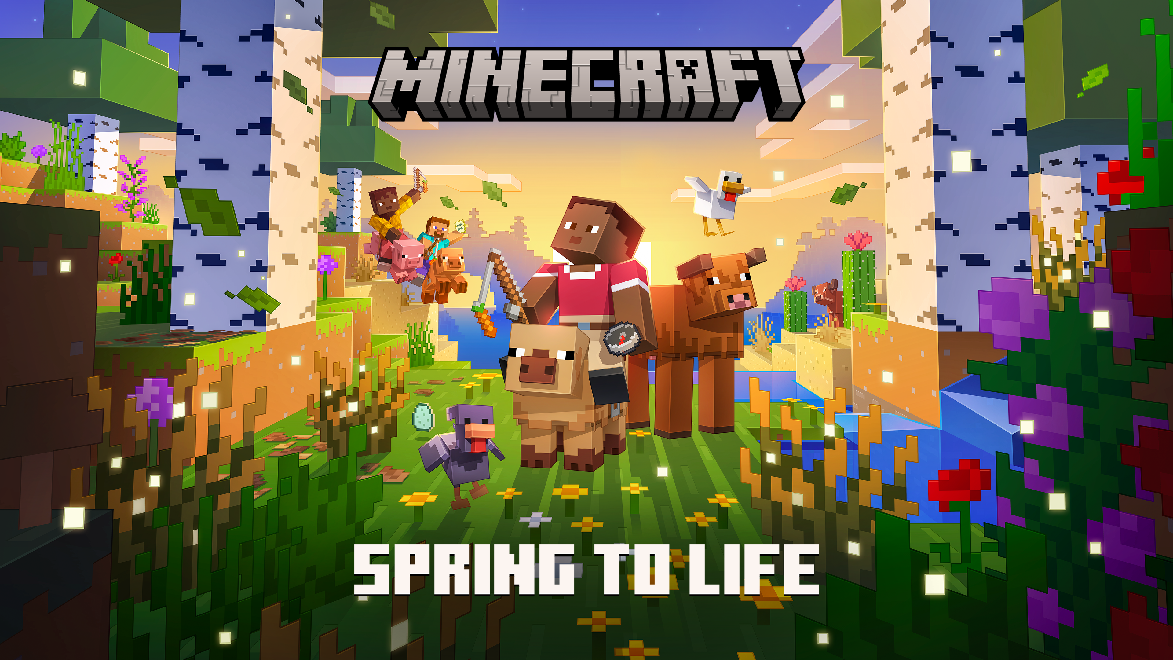 Minecraft's için Anahtar Sanat "Bahar Hayata" oyun düşüşü.