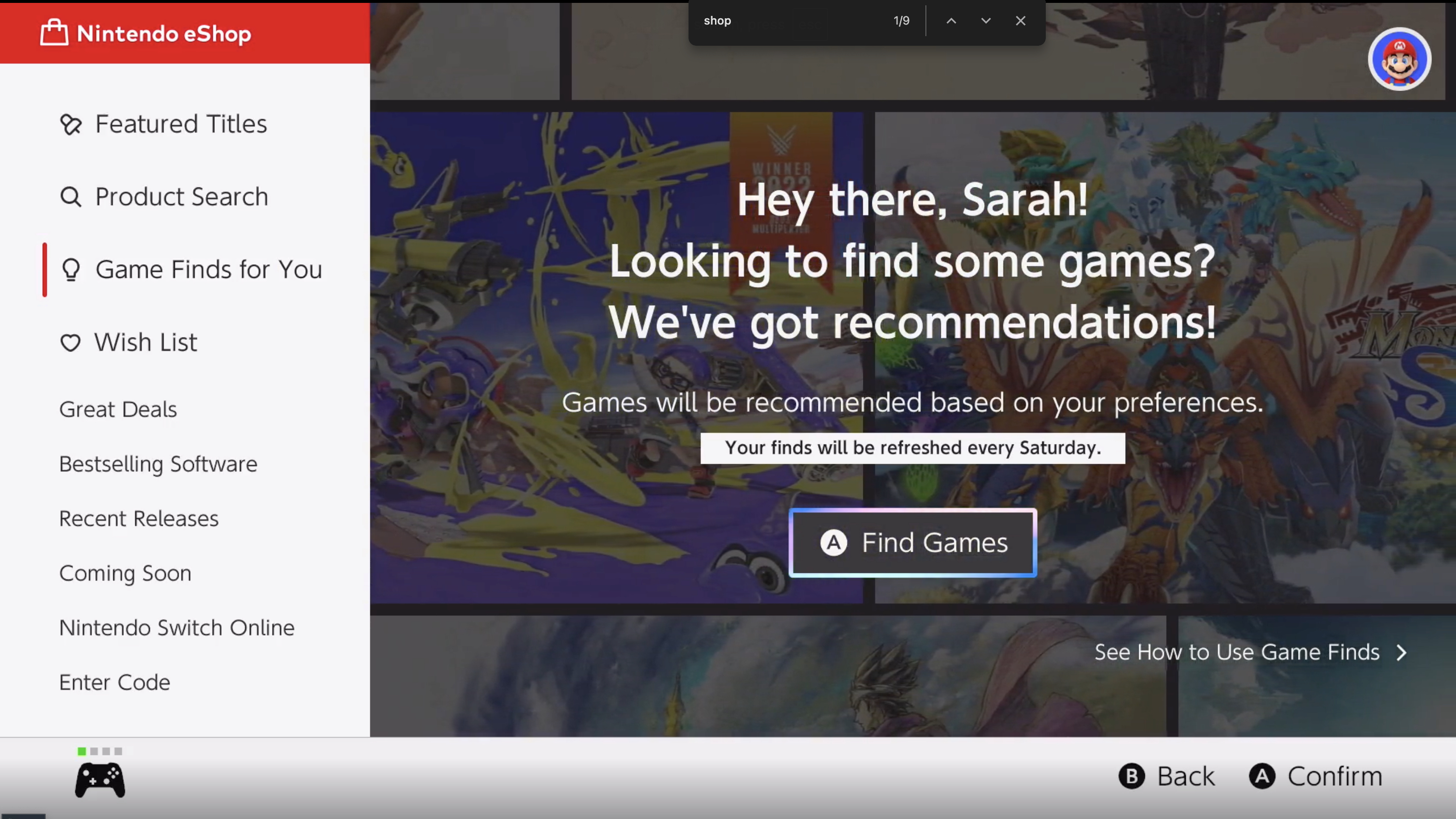 Anahtar 2'de Nintendo ESHOP