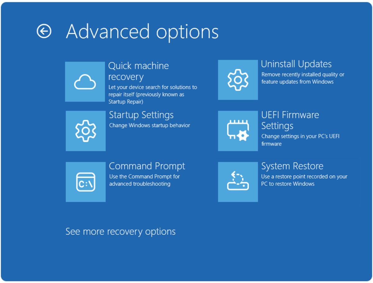 Hızlı Makine Kurtarma Microsoft Hızlı Makine Kurtarma