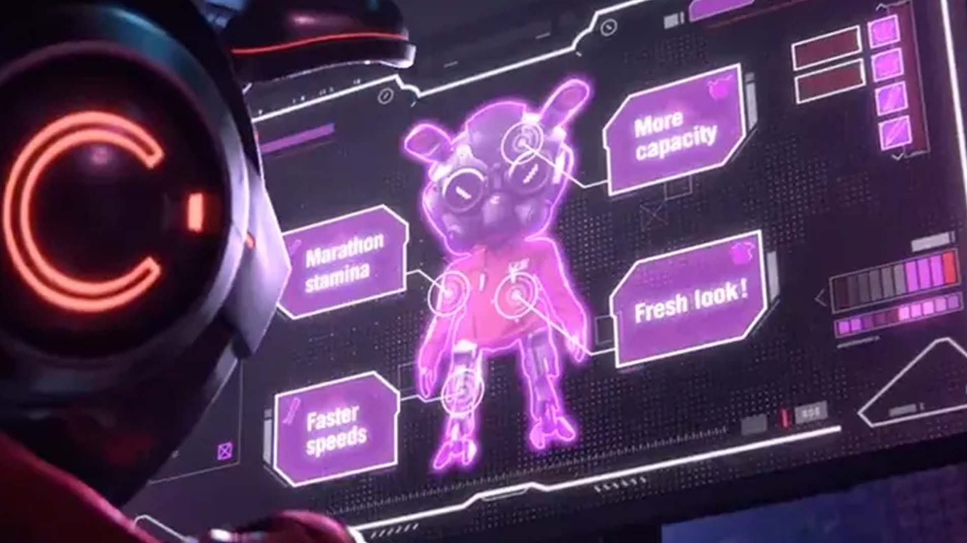Asus rog robot ekrana bakıyor