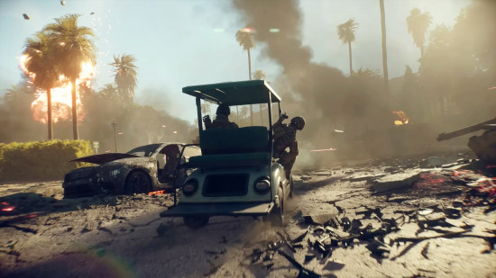 Battlefield 6 ücretsiz deneme süresi California Resistance: iki asker bir golf buggy ile savaş alanına giriyor