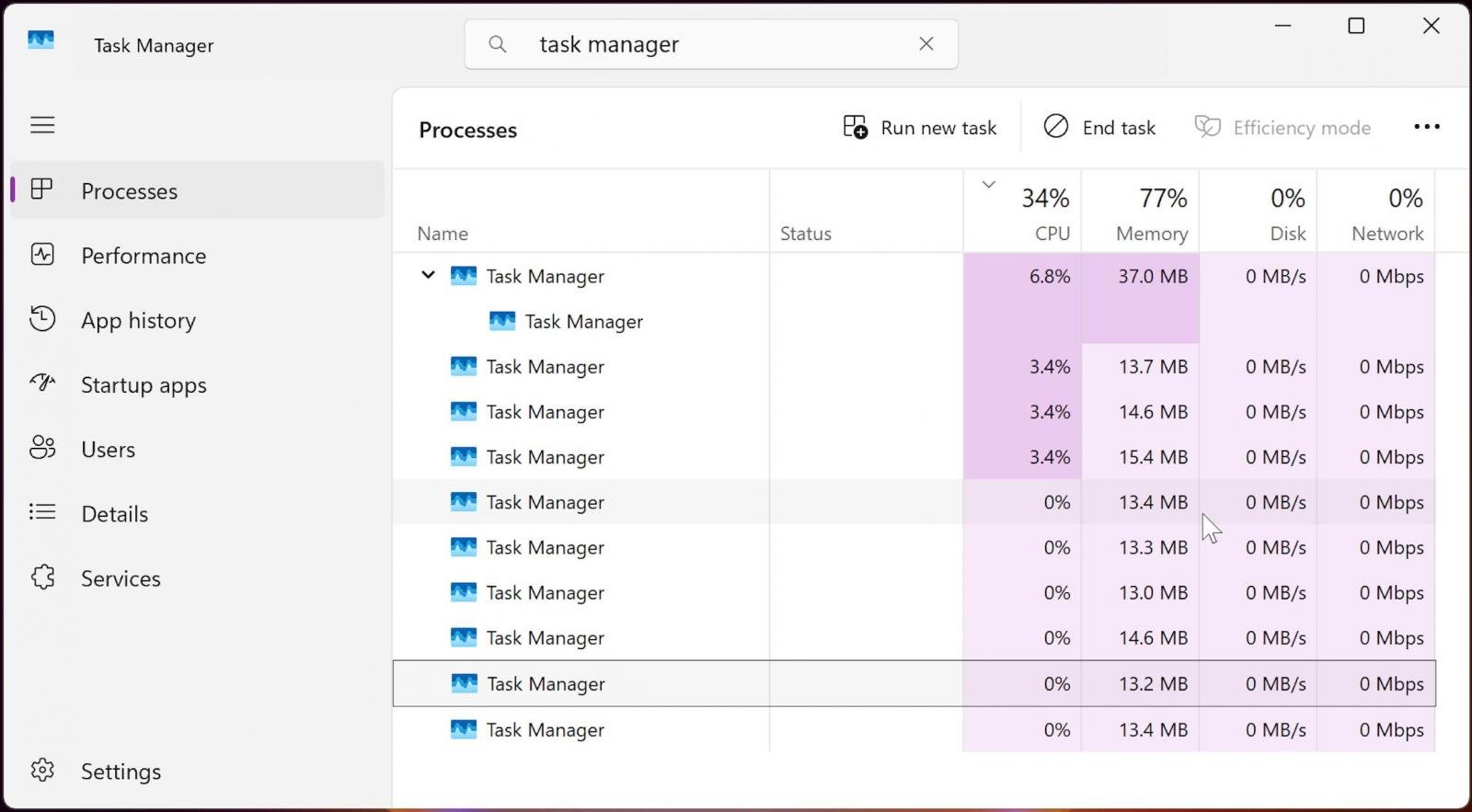Background Task Manager processes
