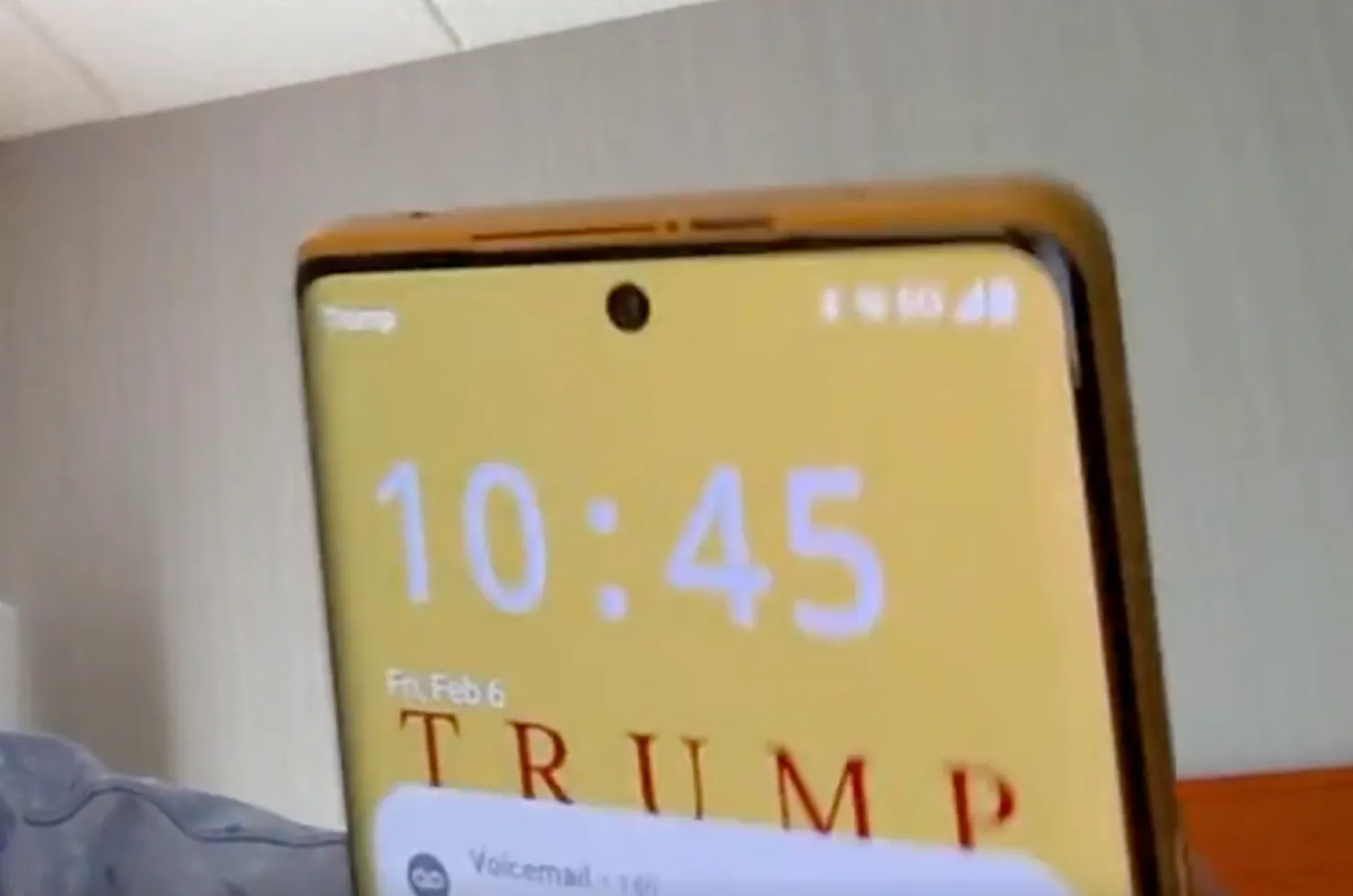 Trump telefonunun video görüşmesi sırasında ekran görüntüsü