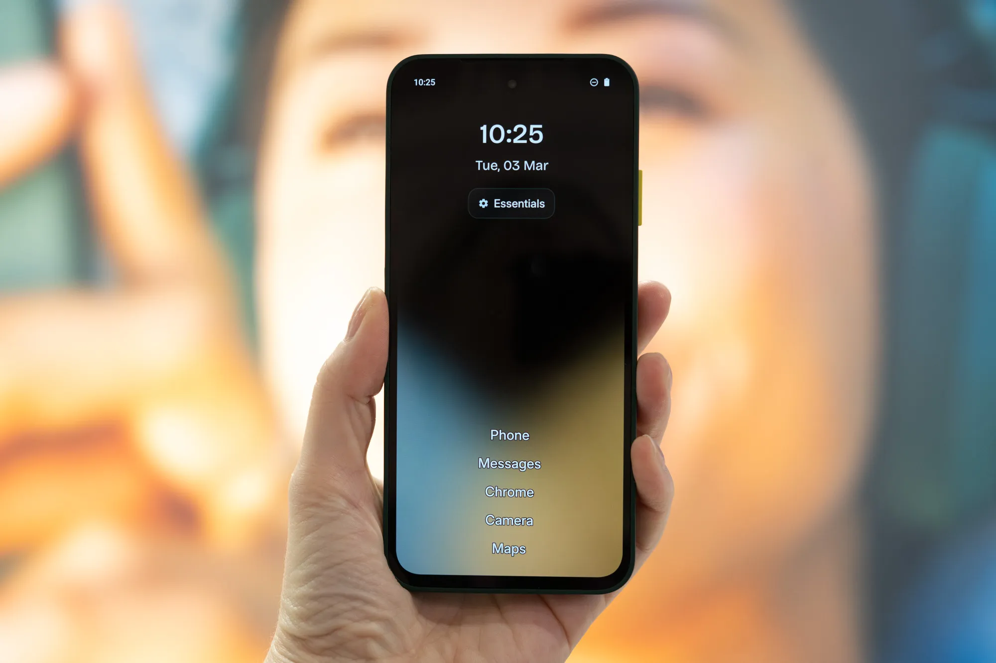 Fairphone 3 temel ekranı gösteriyor.