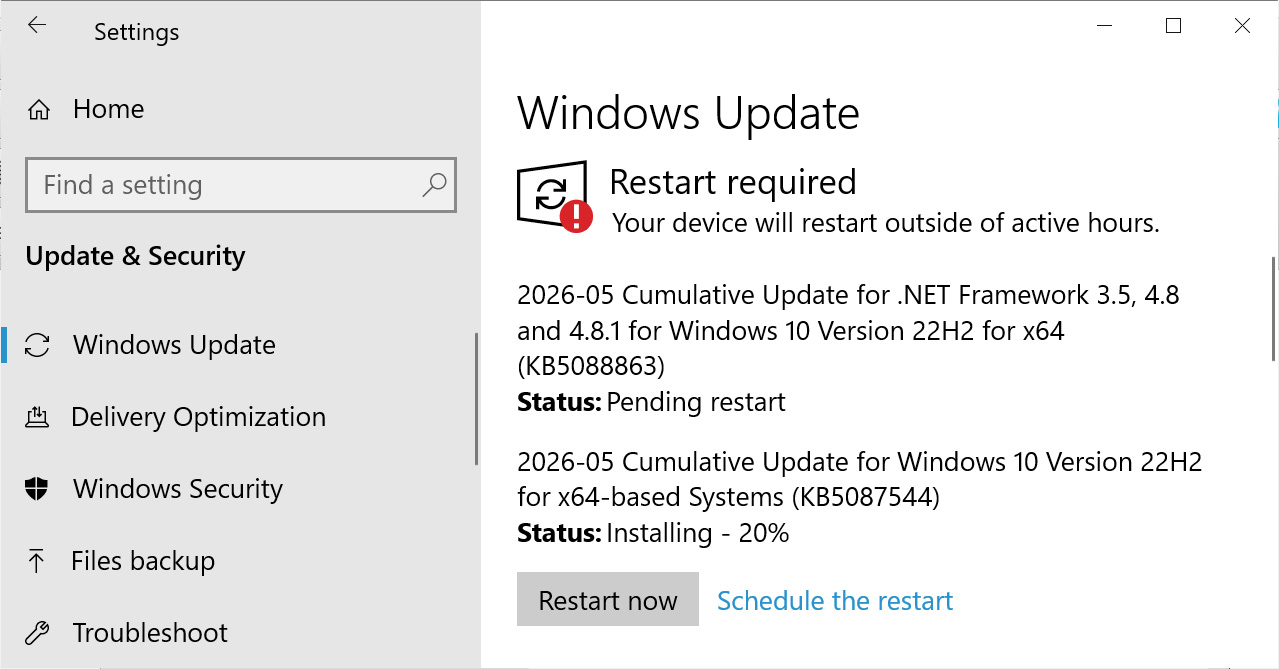 Windows 10 KB5087544 güncellemesi