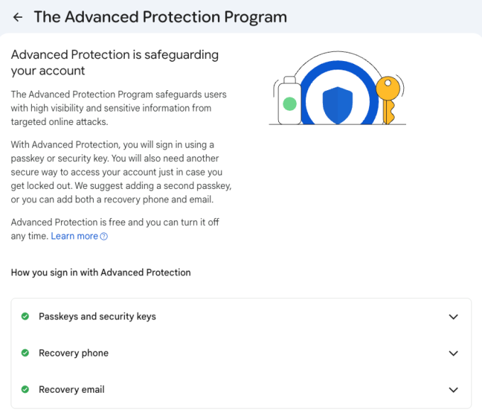 Google Advanced Protection Program